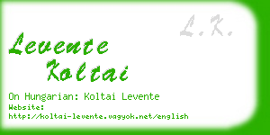 levente koltai business card